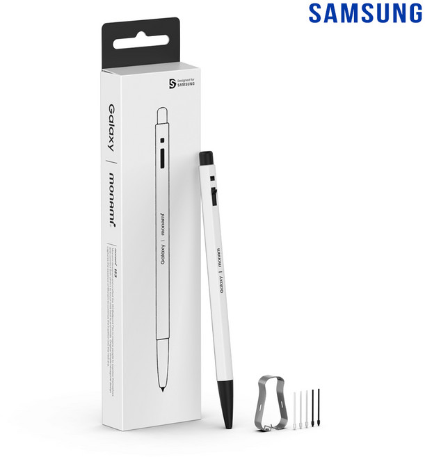 삼성 모나미 153 S펜 + 별다섯 교체용 펜촉, 화이트, 1세트