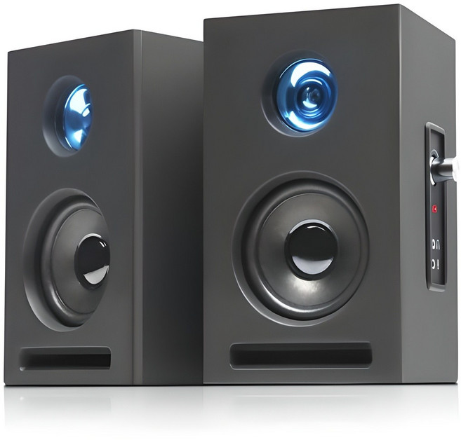 앱코 멀티미디어 2채널 우든 MDF PC 스피커, SP400, 블랙