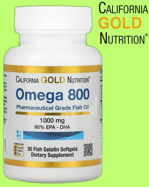 CGN 캘리포니아골드뉴트리션 오메가800 30정 피쉬오일 EPA DHA 1000mg 알티지 오메가3, 1개 - 쿠팡