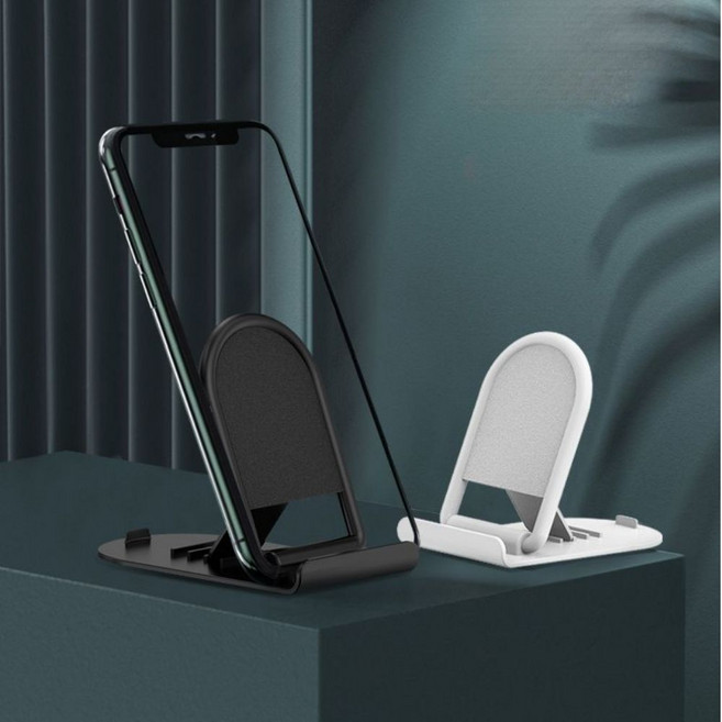 주머니에 쏙 초경량 휴대용 탁상용 핸드폰 태블릿 거치대 액션맨, 블랙