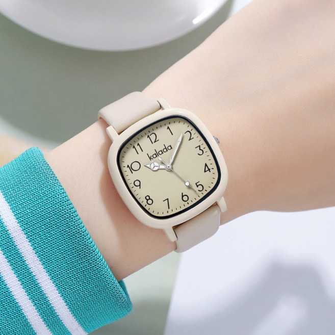 학생시계 시험용 저소음 큰숫자 아날로그 손목 야광 방수 여학생 공부 수능 시계