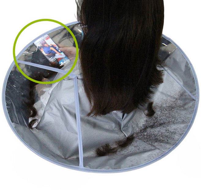 엔빙 투명 원형 방수 염색 커트보 대형, 투명 + 실버, 1개