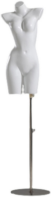 팬티 마네킹 속옷 디피 언더웨어 디스플레이 하체, 1개, 화이트 여성 힙 모델