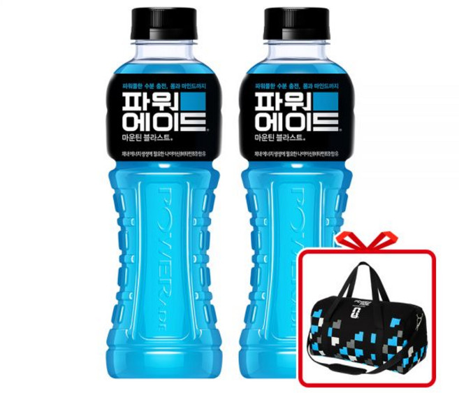 파워에이드 마운틴블라스트 PET 600ml 40개2x20입 + 월드컵 스포츠백옵션선택, 파워에이드 마운틴블라스트 PET 600ml 40개 2x