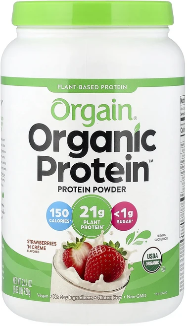 새해 건강을 선물하세요 Orgain Organic Protein™ 분말 식물성 스트로베리 앤 크림 920g(2.03lbs) 특별관리진행, OrgainOrganicProtein분말식물성스트로베리, 920g, 1개 - 쿠팡