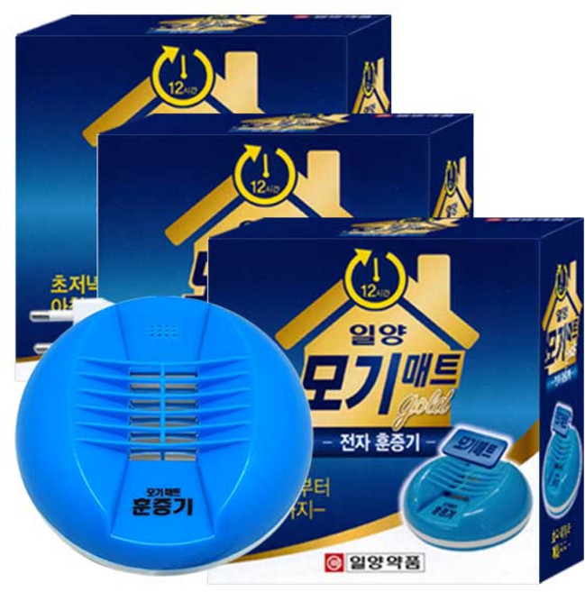 [일양약품] 모기매트Gold 전자 훈증기 전자훈증기, 3개