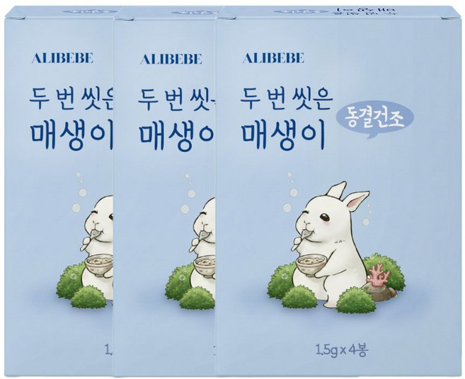 앨리베베 두번 씻은 매생이 3박스(1.5g x 12봉) 이유식 재료, 12개, 1.5g