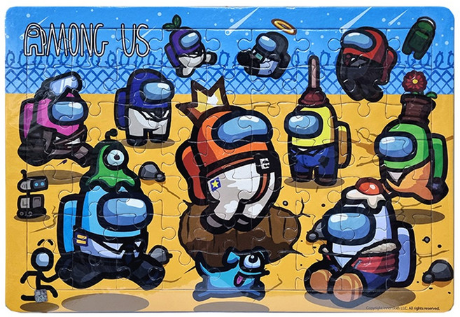 유니콘 유아 아동 퍼즐 어몽어스 판퍼즐 2탄 63조각, 1개