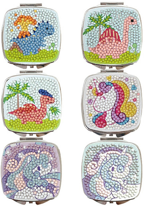 (TD) 블링블링보석십자수-DIY사각거울만들기, 유니콘화이트, 1개