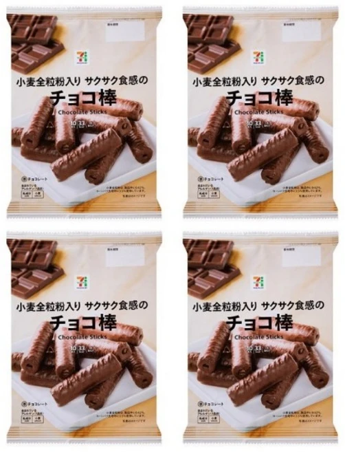 일본 세븐일레븐 프리미엄 초코봉 초콜릿, 4개, 40g - 쿠팡