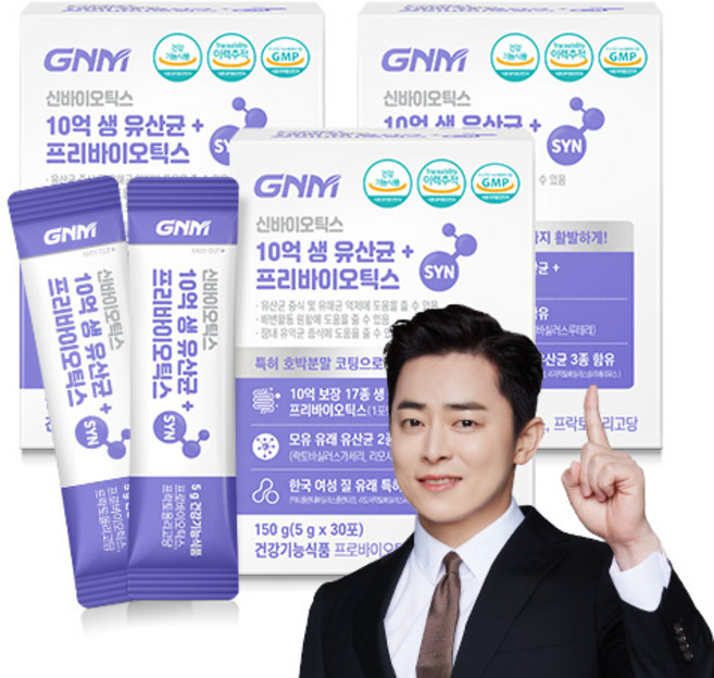 자연의품격 신바이오틱스 10억 생유산균 프리바이오틱스 30p, 150g, 3개