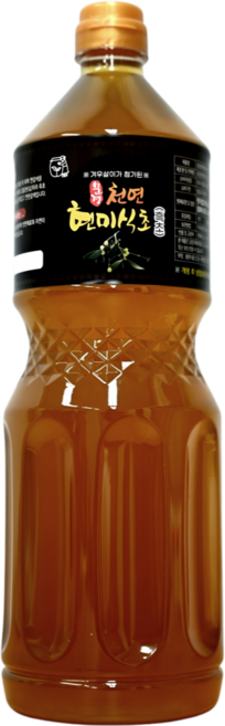 현미흑초 1.8L 2년숙성 천연 발효 현미 식초 / 겨우살이 첨가, 1개