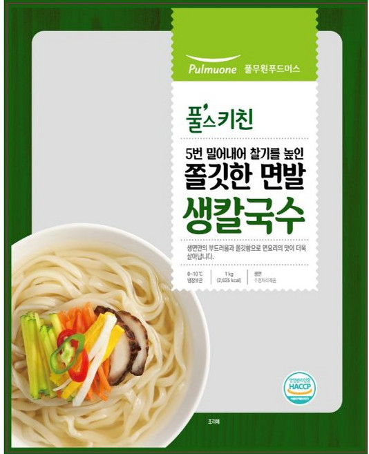 풀무원 쫄깃한 면발 생칼국수, 1개, 1kg