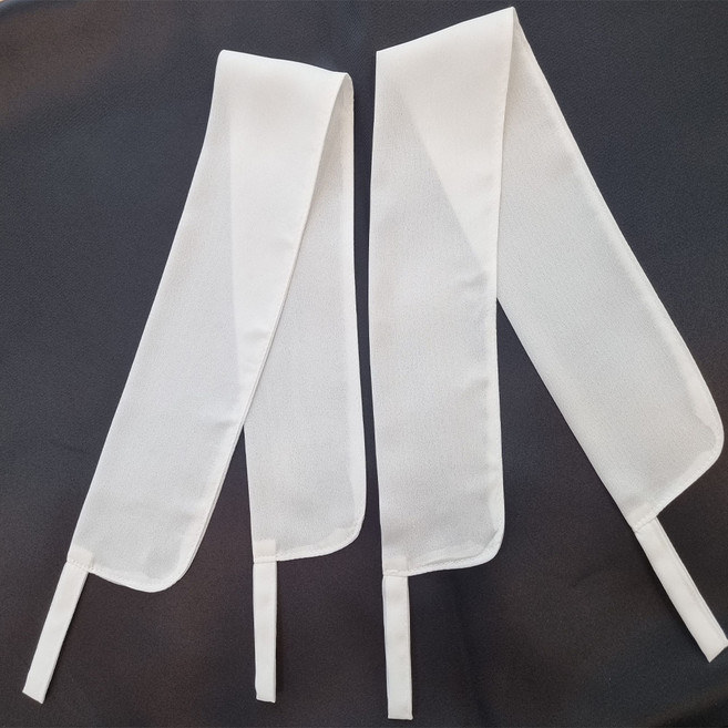 커블 화이트 쉬폰 커튼 끈, 커튼끈, 1개