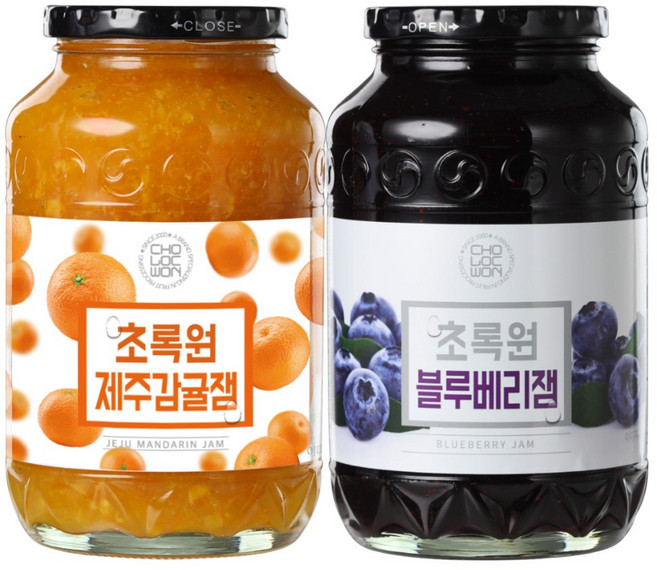 초록원 블루베리잼 1kg+제주감귤잼 1kg, 1kg, 1세트