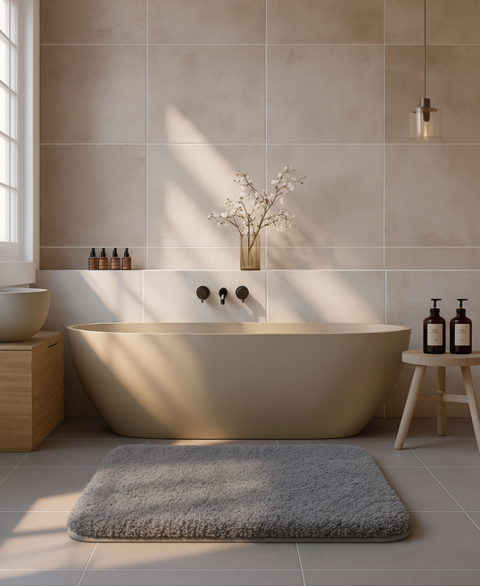 GREEN SAGE 호텔 감성 그대로 프리미엄 빨아쓰는 부드럽고 푹신한 발매트, 다크그레이