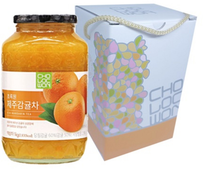 초록원 간편선물세트 제주감귤차1kg (선물포장박스 포함)답례품, 1kg, 1개입, 1개