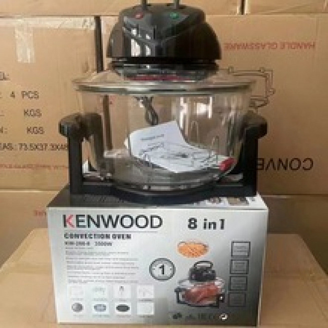 空氣炸鍋升跨境玻璃智能空氣炸鍋大功率可視家用光波爐外貿出口, 20L(一箱4臺), 黑色光波爐(3件套)美規110V