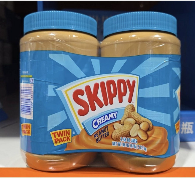 SKIPPY 花生醬 (滑順口感) 1.36公斤 X 2瓶入, 1.36kg, 2個