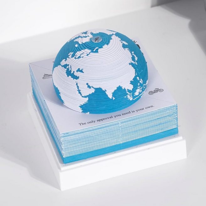 2026 뜯어쓰는 3d 입체 달력 지구 탁상 미니 캘린더 지구본 책상 소품, 1개, 단일옵션