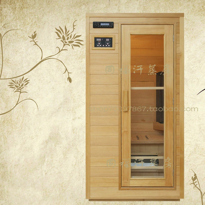 건식사우나 찜질기 원 편백 홈사우나 편백나무 이동식 건식 타옵션 1인용, 1인용 광파방 대유리창