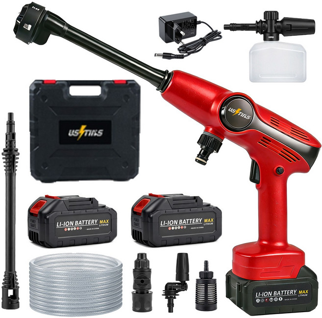 우스틴스 세차 용품 가정용 휴대용 충전 고압 무선 세차기 셋트 차량 정원 야외 활용, rd, sq-67