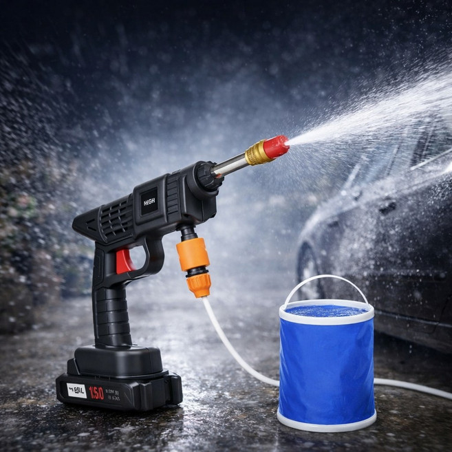 초강력 무선 고압 세척기 워터건 물 분사기 세척기 세차건 10000mAh 농약분무기 베란다청소, 멀티, 무선워터건