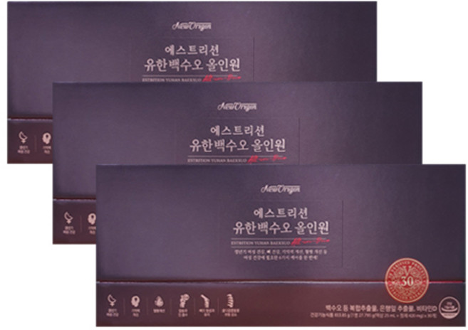 에스트리션 유한백수오 올인원 (유통기한 26년 5월 13일까지), 3개, 833.85g