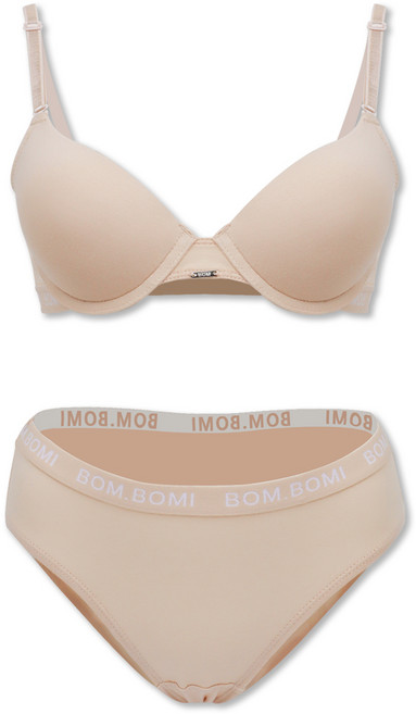 [애프터문] 순면 레터링 와이어 브라 팬티 속옷 세트