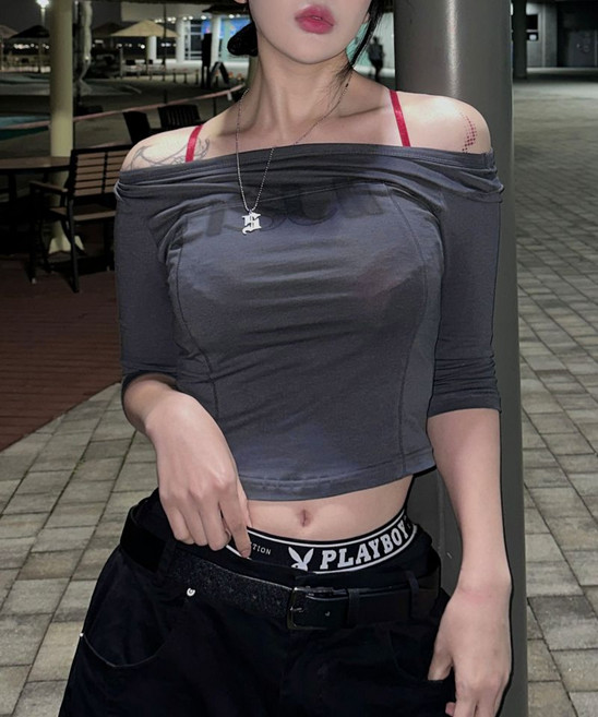 PLAYBOY 로우라이즈 새깅스타일핏 삼각팬티