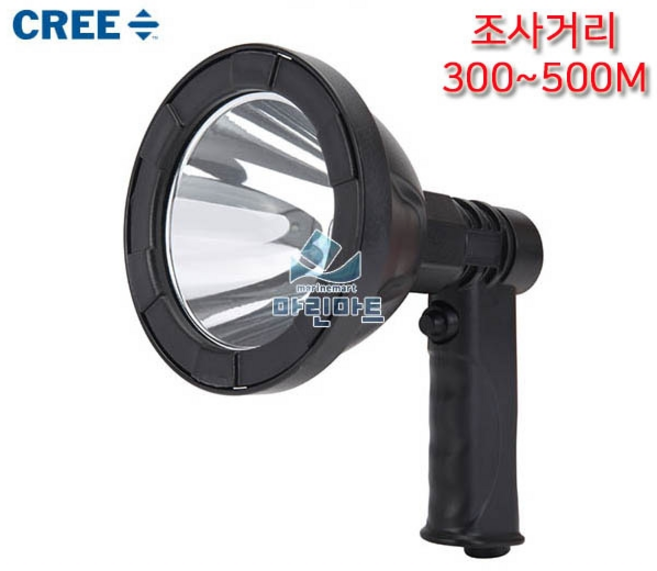LED 써치라이트 사냥 선박 방범 순찰 탐조등 300-500m, JG-T61 (MH-T61), 1개, 블랙