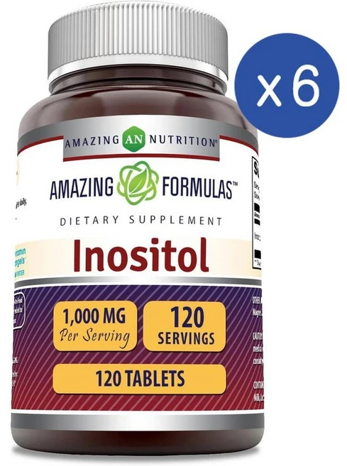 어메이징 뉴트리션 이노시톨 1000mg Amazing Nutrition Inositol, 120정, 6개 - 쿠팡