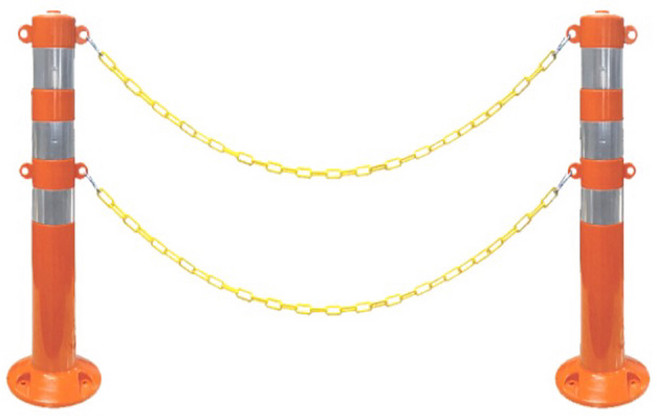 W 고리형 차선규제봉 주차금지봉 시선유도봉, 레드, 1개