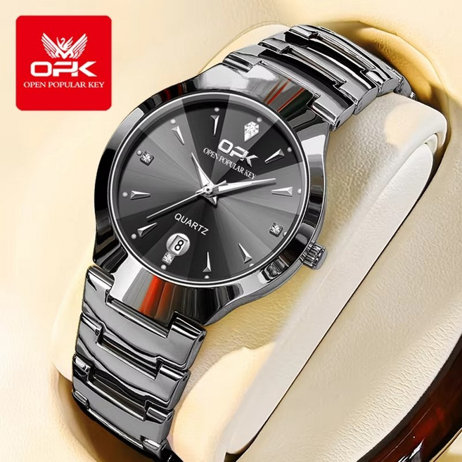 더이케이 남성용 메탈 시계 고급 디자인 손목 시계