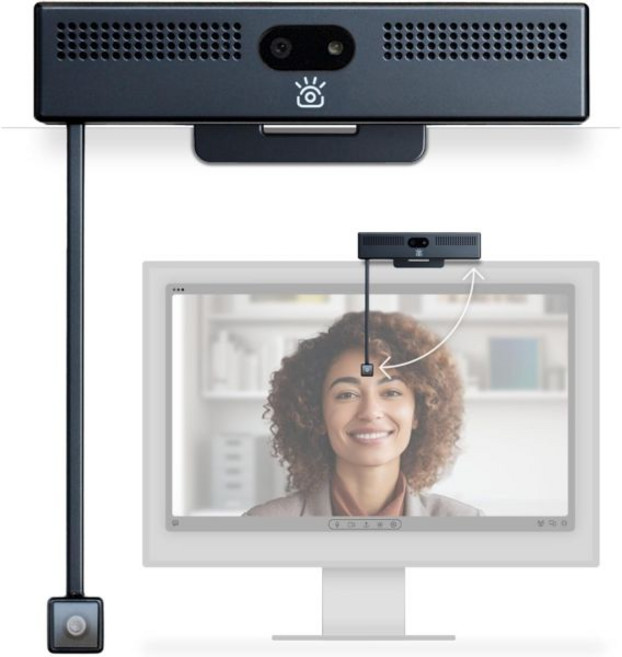 프로헬로 4K HD 웹캠 아이 컨택트 윈도우 헬로 페이셜 인식 노이즈 캔슬링 마이크 USB 플러그 앤 플레이 맥 PC 리눅스 호환 줌 팀즈 미트 영상 통화용, ProHello
