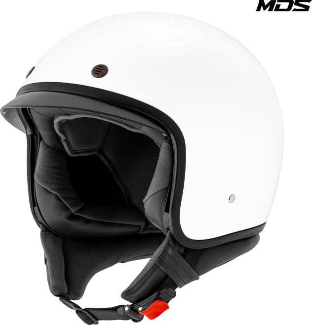 오토바이 스쿠터 배달 슈퍼커브 헬멧 MDS 매그넘 하프 오픈페이스 경량 KC인증 단색, 플레인 화이트