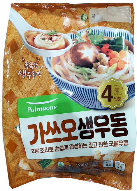 풀무원 가쓰오 생우동(4인분), 768g, 1개