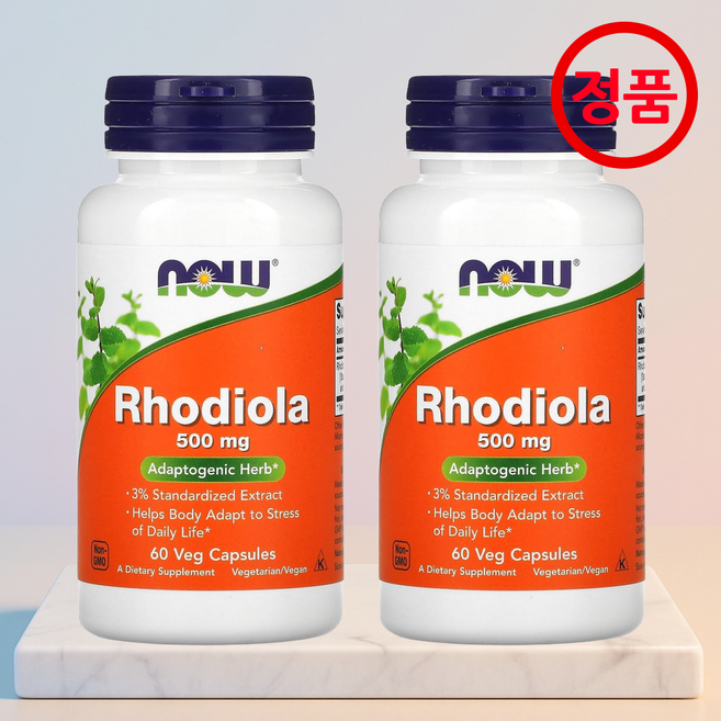 나우푸드 로디올라 500mg 홍경천 추출물 로사빈 살리드로사이드 60캡슐 2개