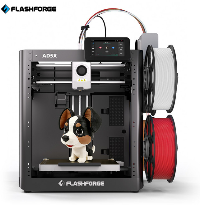 Flashforge AD5X 멀티컬러 600mm/s 초고속 CoreXY 오토레벨링 3D 프린터, 블랙