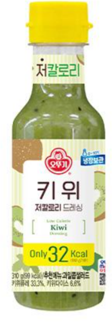 오뚜기 키위 저칼로리 드레싱 310g 가정용 다이어트용, 12개