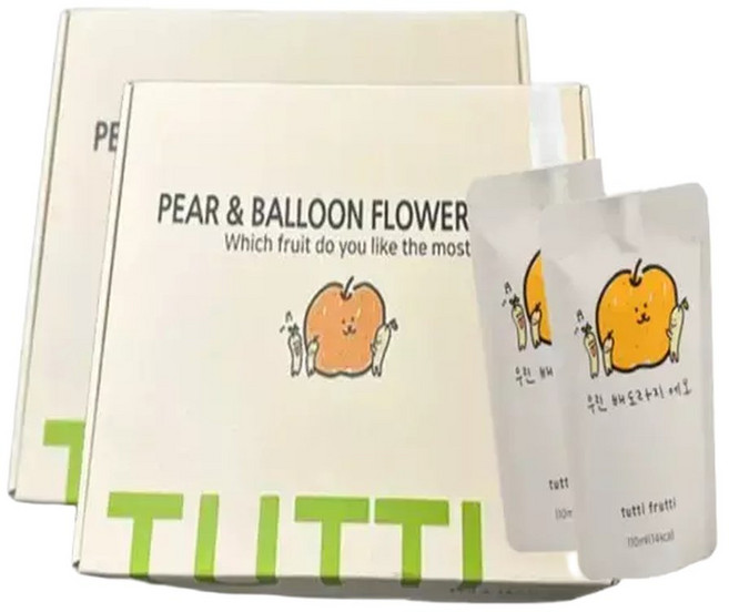 뚜띠프루티 우린배도라지에오 배도라지즙 110ml 30포 x 2박스