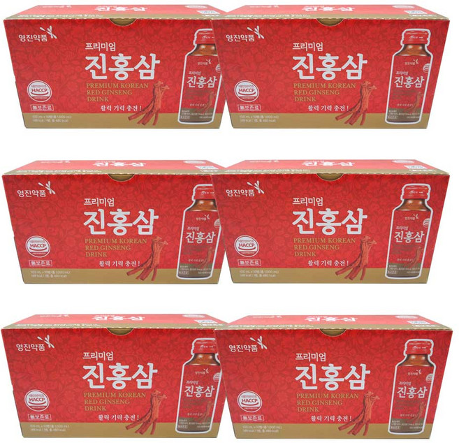 영진 프리미엄 진홍삼/활력충전 홍삼농축액 대추 계피 홍삼 음료 드링크, 60개, 100ml