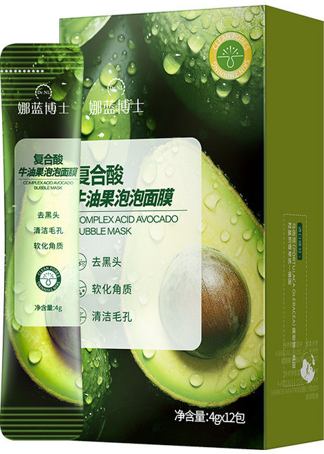 仲夏青春抗皺面霜 50g, 1個, 娜籃博士牛油果面膜（12條一盒）, 12條