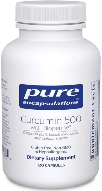 퓨어인캡슐레이션 커큐민 500 바이오페린 함유 캡슐 Pure Encapsulations Curcumin 500 with Bioperine, 1개, 120정 - 쿠팡