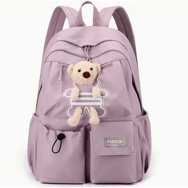 [귀여운 곰돌이 키링가방 백팩] 키링가방 학생 가방 백팩 귀여운 곰돌이 인형 키링가방 학생용 데일리 가방 대용량 백팩 학생 백팩 학생가방 여학생 가방 곰돌이가방 데이트룩