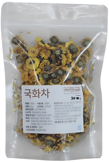 [꽃담길] 30g 대용량 국내산 100% 국화 꽃차, 1개, 1개입