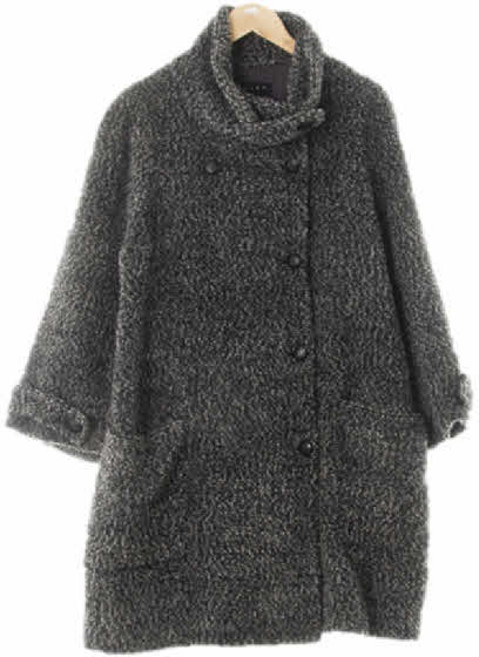 4393 시슬리 다크그레이 울혼방 반목부클코트 [42]