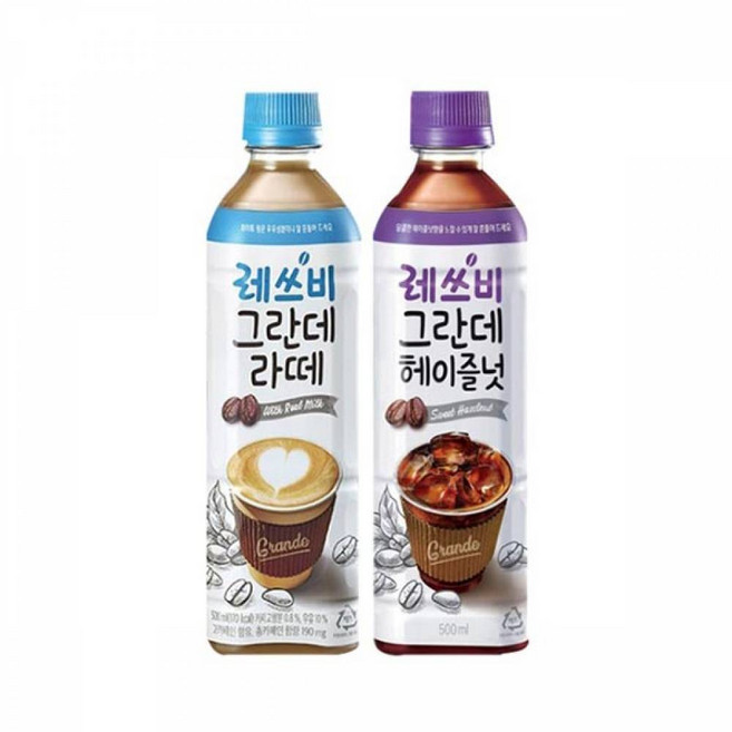 Yotta DAE 레쓰비 라떼 헤이즐넛 500ml X 각(총), 카페인, 6개