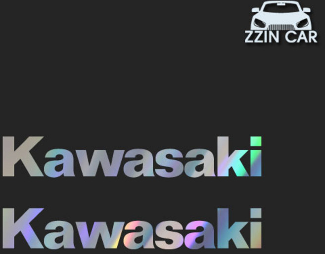 찐카 가와사키 kawasaki 로고 차량용 데칼스티커 ZCG-31, 레드, 1개