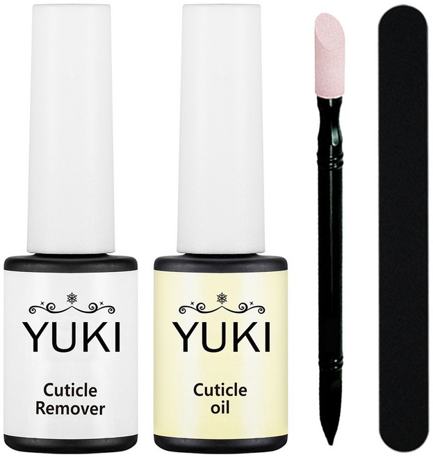 유키 큐티클리무버 오일 푸셔 케어 세트, 1개, 5ml